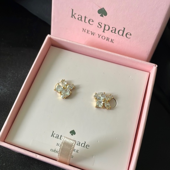 kate spade Jewelry - Kate spade Flying Color Cluster Stud Earrings In Clear